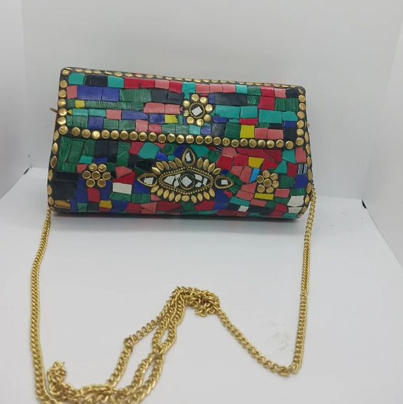 Handmade Stunning Modern Unique  Metal Clutch Sling Bag For Women - Picture 1 of 5